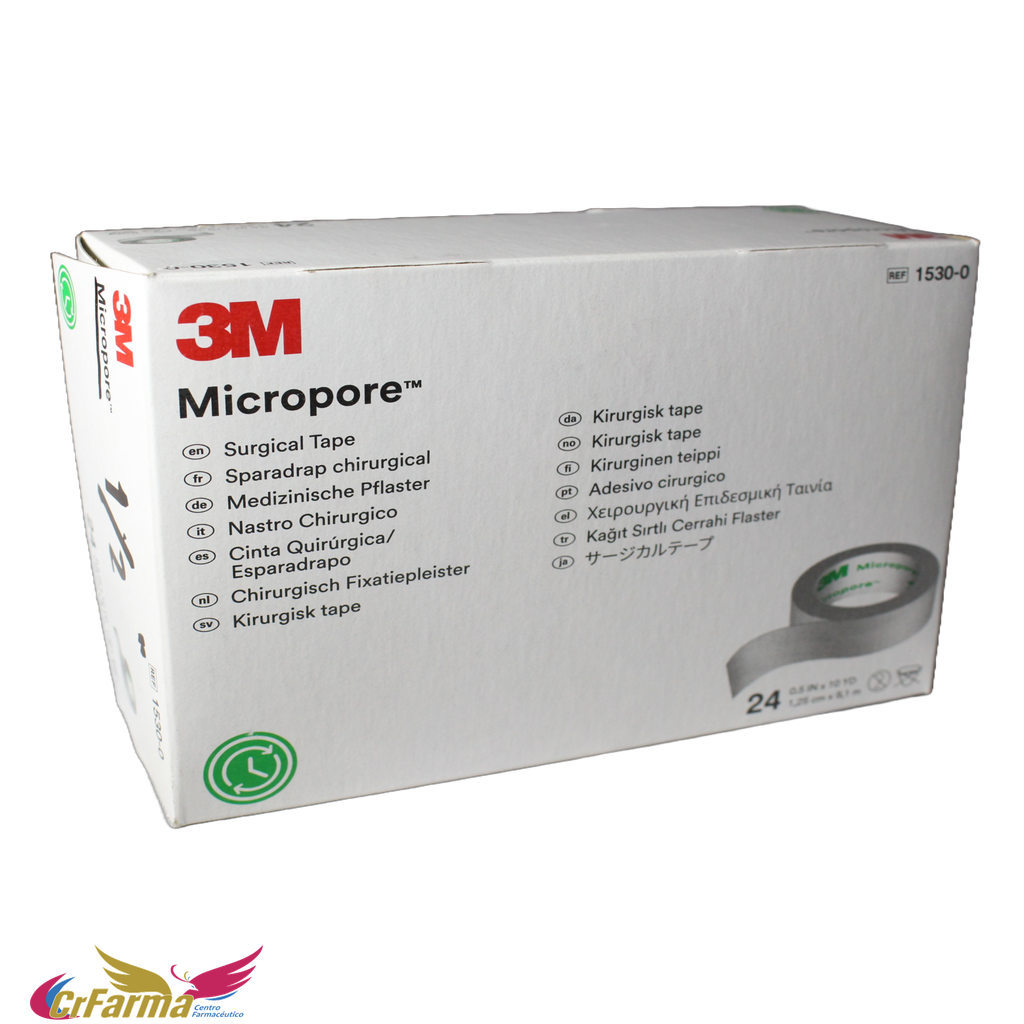 CINTA MICROPORE COLOR BLANCO 1/2" 1.25cm*