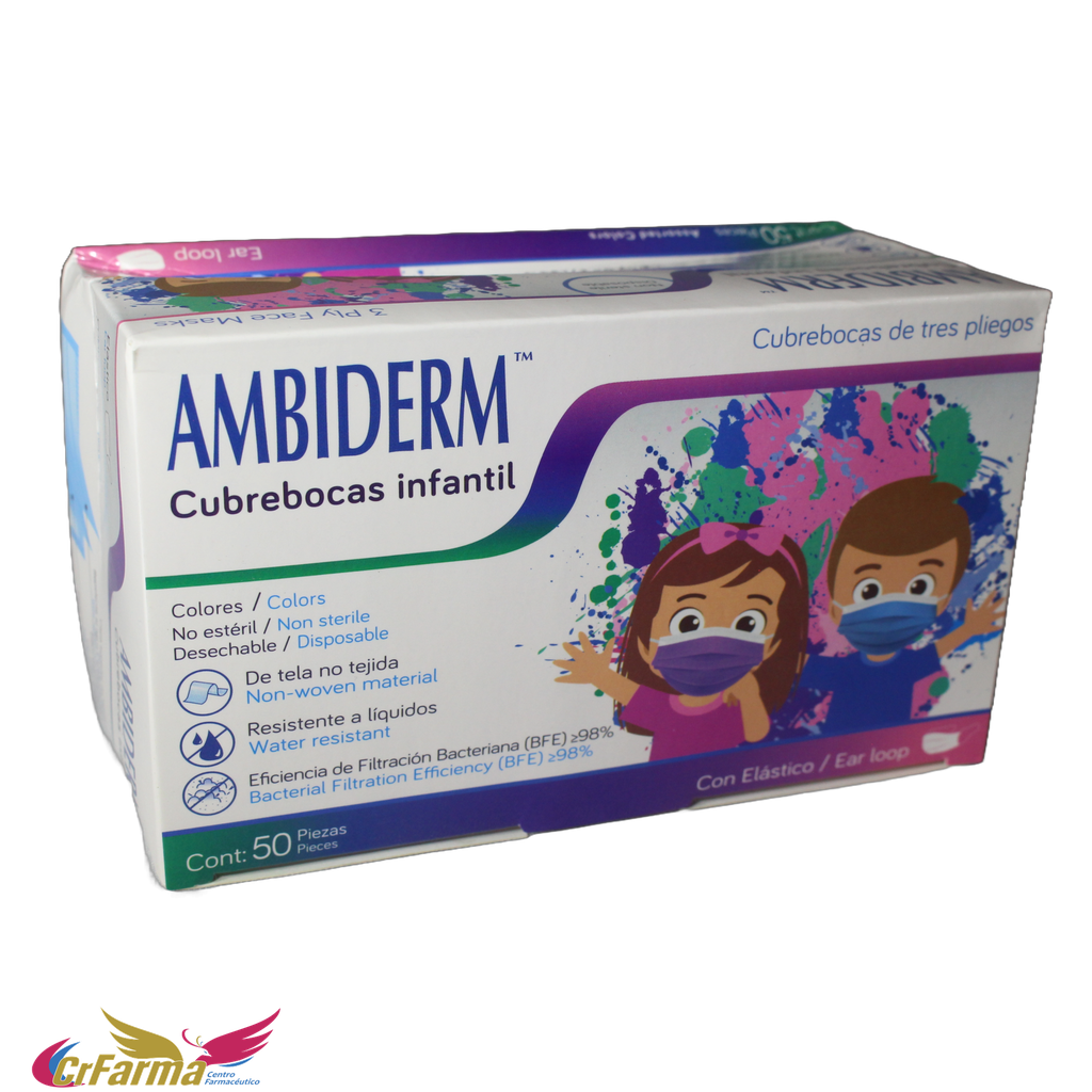 CUBREBOCAS COLORES INFANTIL C/50*