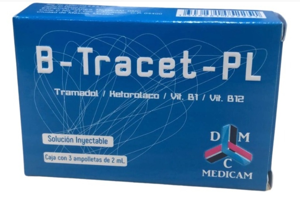 B-TRACET-PL SOL INYECTABLE C/3 AMP