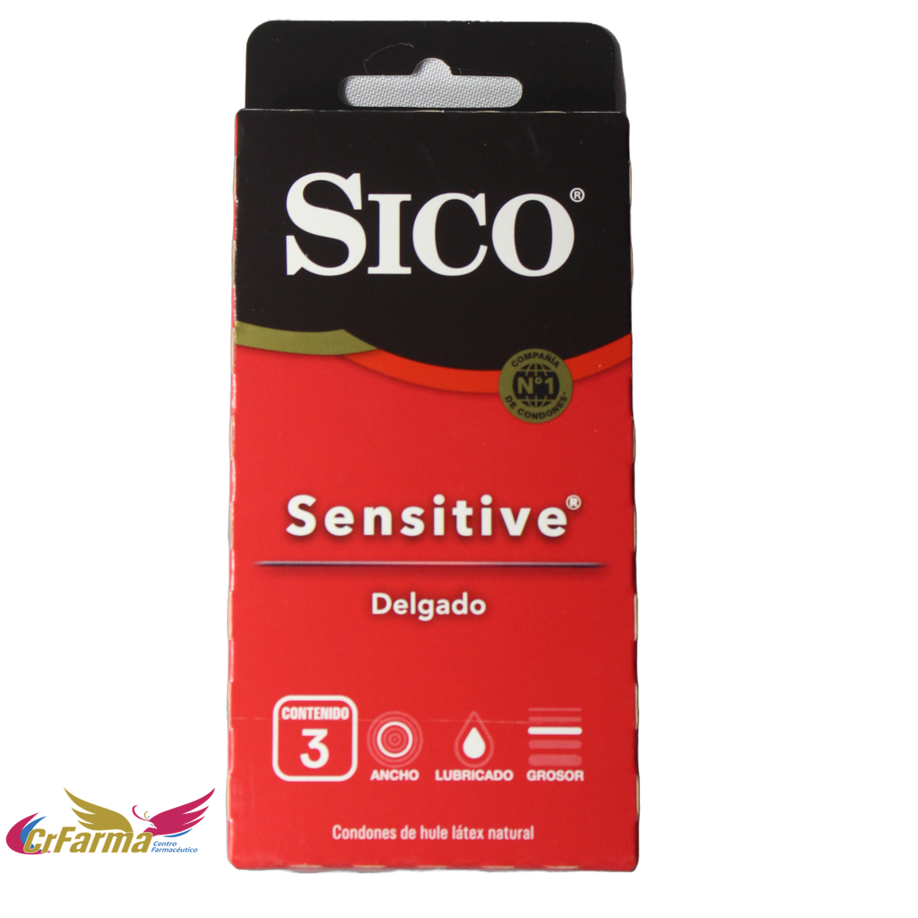 SICO SENSITIVE ROJO C/3 CONDONES*