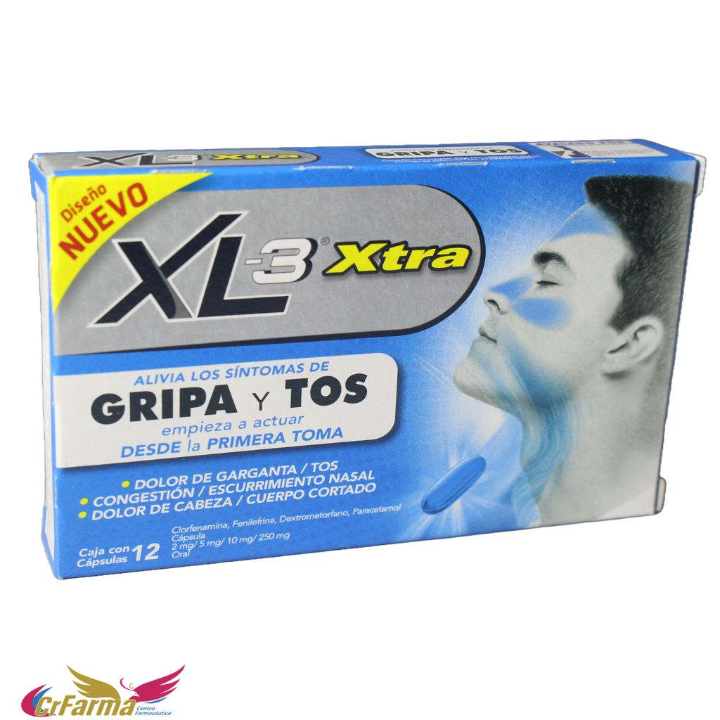 XL-3  XTRA GRIPA Y TOS C/12 TABLETAS
