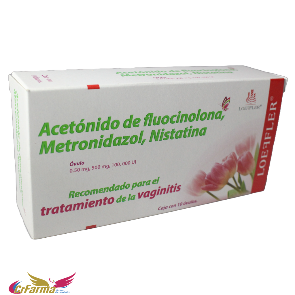 FLUOCINOLONA/METRONIDAZOL/NISTATINA C/10 ÓVULOS