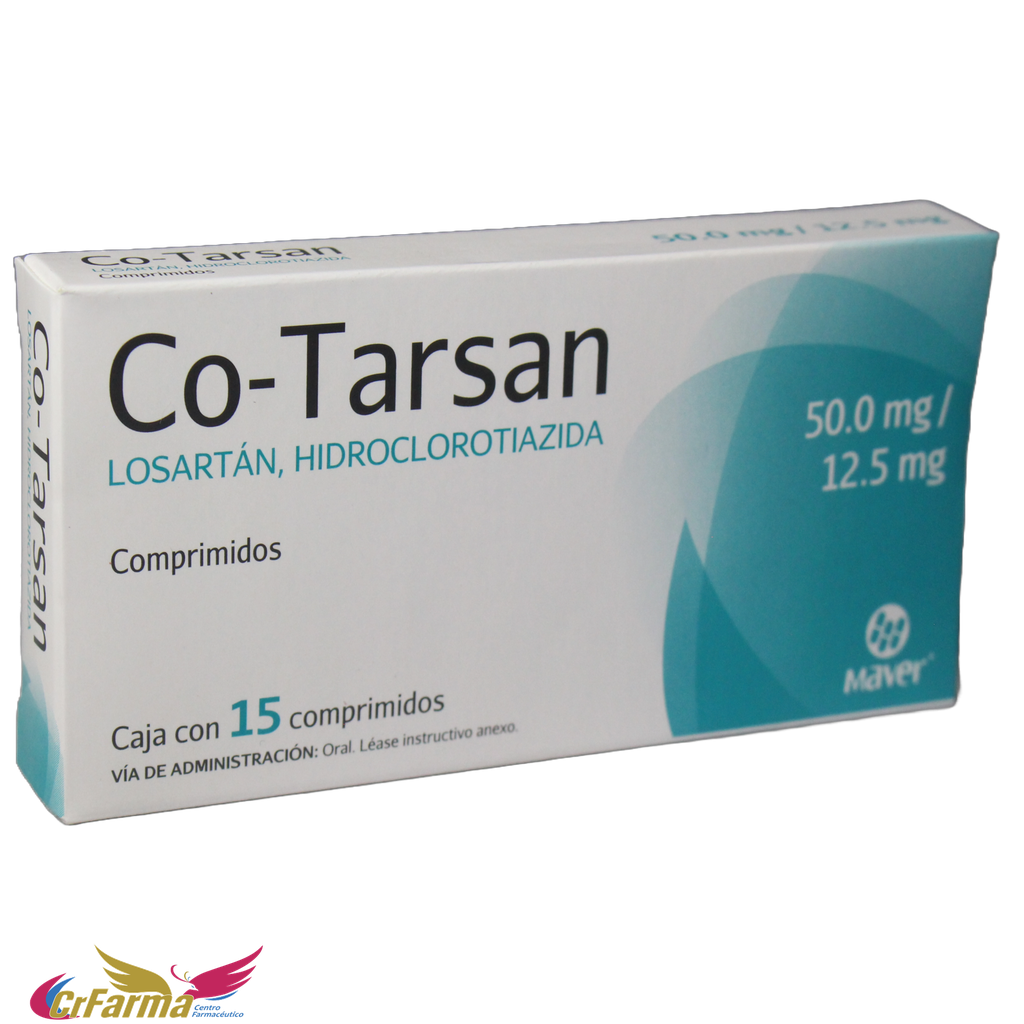 CO-TARSAN 50/12.5 MG C/15 TABLETAS