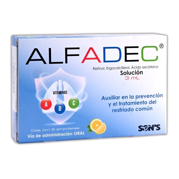 ALFADEC SOLUCIÓN 3 ML C/5 AMPOLLETAS