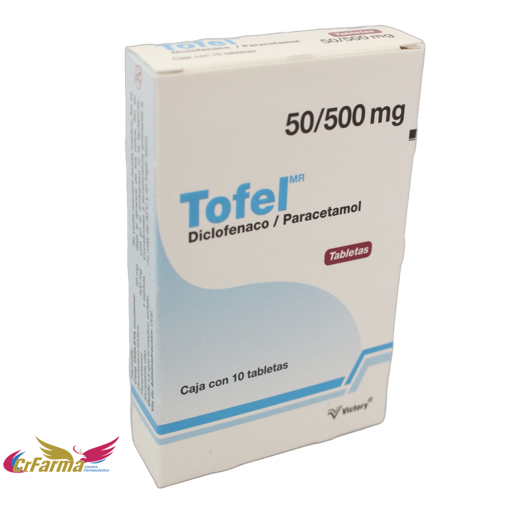 TOFEL 50/500MG C/10 TAB (DICLO/PARA)
