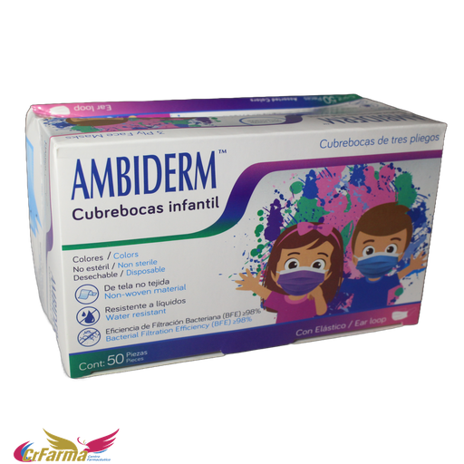 CUBREBOCAS COLORES INFANTIL C/50*