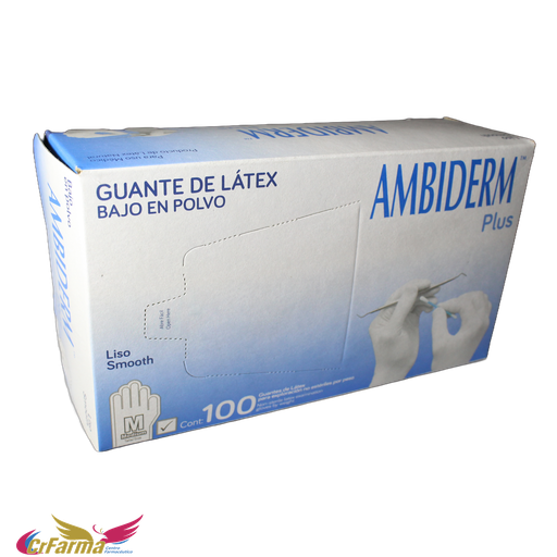 GUANTE NO ESTÉRIL MEDIANO PLUS C/100*