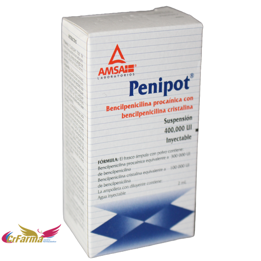 PENIPOT 400 MG SOL INY C/1 AMPOLLETA