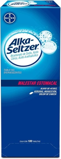 ALKA-SELTZER TABLETAS EFERVECENTES C/100