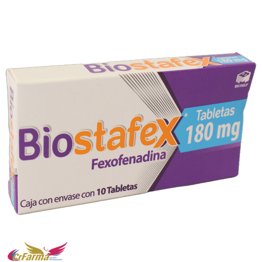 BIOSTAFEX 180 MG C/10 TABLETAS