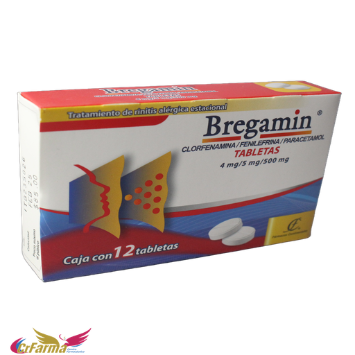 BREGAMIN 4/5/500 MG C/12 TABLETAS