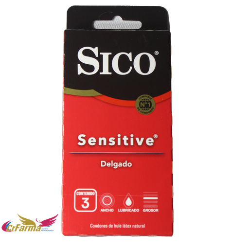 SICO SENSITIVE ROJO C/3 CONDONES*