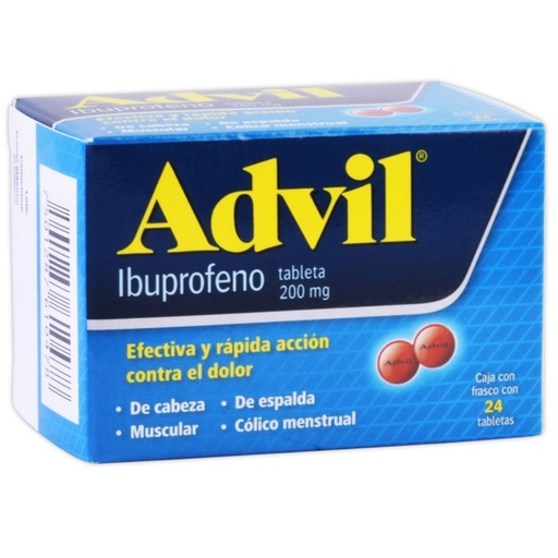 ADVIL C/24 TABLETAS (AZUL)
