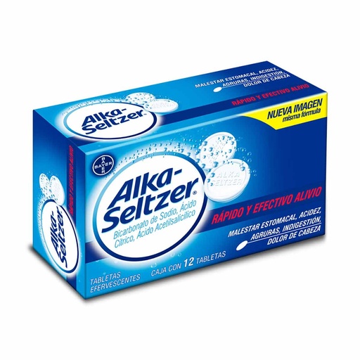 ALKA SELTZER EFERVECENTES C/12 TABLETAS