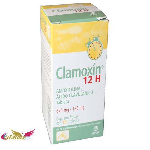 CLAMOXIN 875/125MG 12 H C/10 TABLETAS