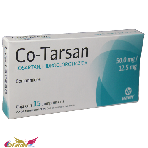 CO-TARSAN 50/12.5 MG C/15 TABLETAS
