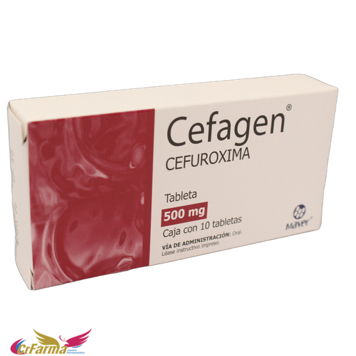 CEFAGEN 500 MG C/10 TABLETAS