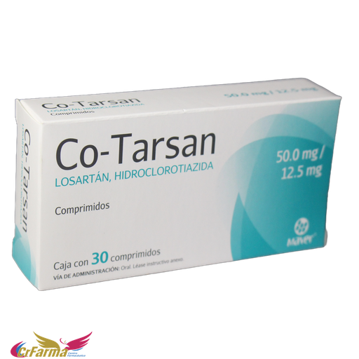CO-TARSAN 50/12.5 MG C/30 TABLETAS
