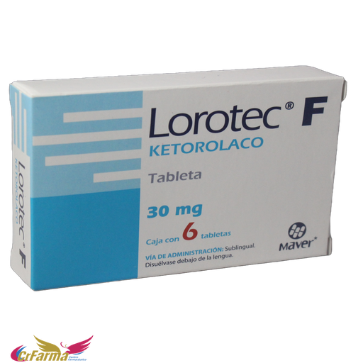 LOROTEC-F SUBLINGUAL 30 MG C/6 TABLETAS