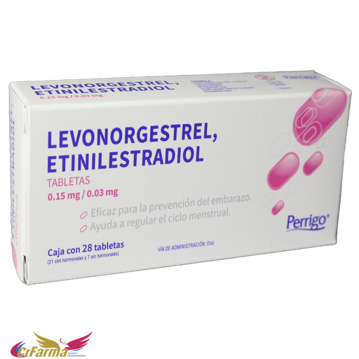 LEVONORGESTREL/ETINILESTRADIOL C/28 TABLETAS