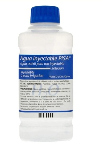 AGUA INYECTABLE 500 ML