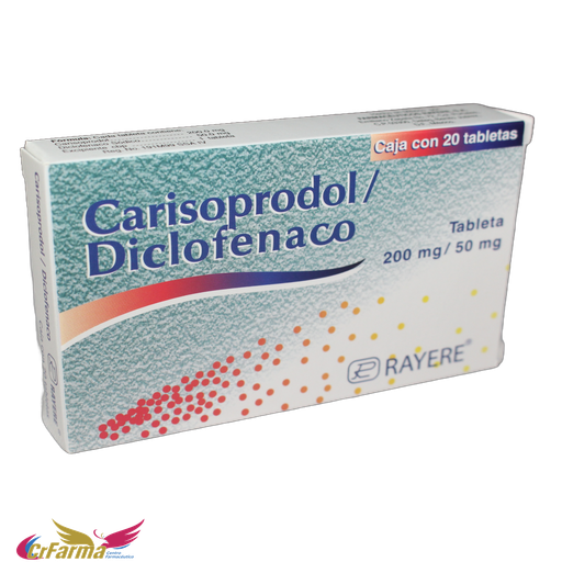 CARISOPRODOL/DICLOFENACO C/20 TABLETAS(DUOFLEX)