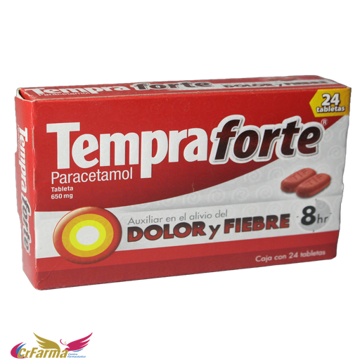 TEMPRA FORTE 650 MG C/24 TABLETAS